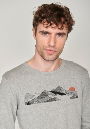 Heather Grey: Gemütliches Sweatshirt aus Bio-Baumwolle für Herren [1835]