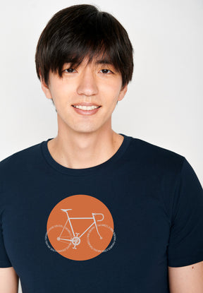 Navy: Sportliches T-Shirt aus Bio-Baumwolle für Herren [18362]