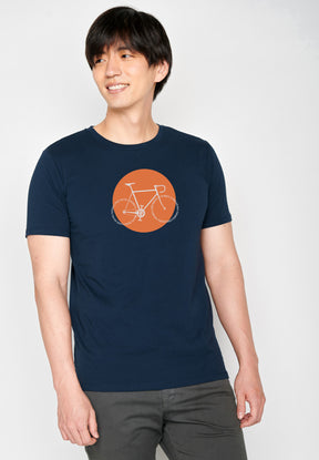 Navy: Sportliches T-Shirt aus Bio-Baumwolle für Herren [18363]