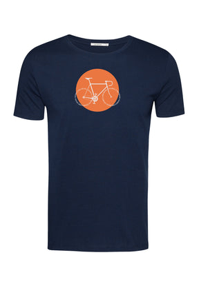 Navy: Sportliches T-Shirt aus Bio-Baumwolle für Herren [18366]