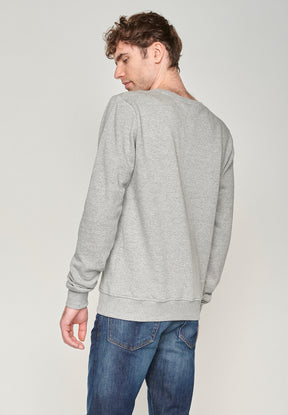 Heather Grey: Gemütliches Sweatshirt aus Bio-Baumwolle für Herren [1836]