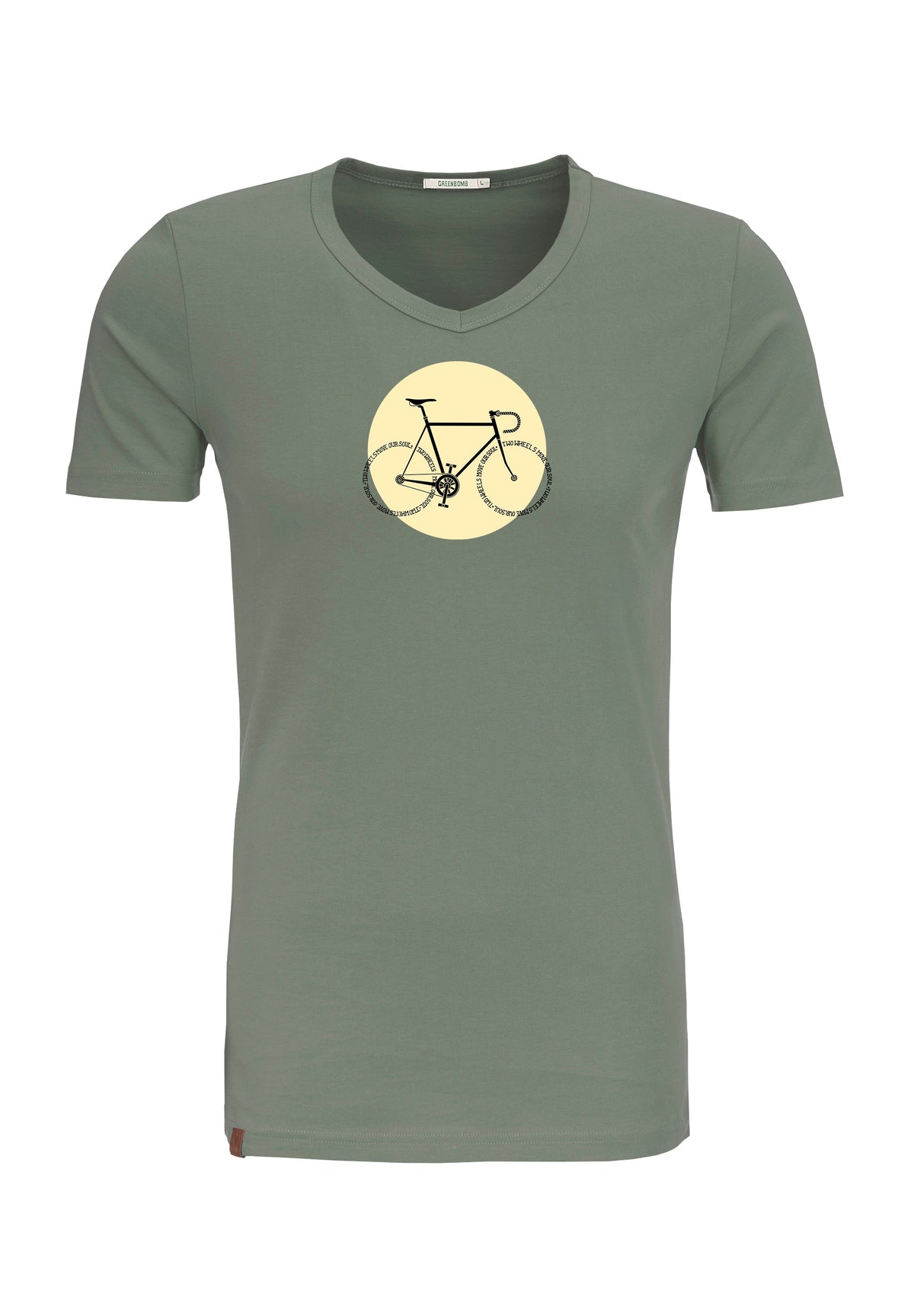 Pale Green: Lässiges T-Shirt aus Bio-Baumwolle für Herren [18371]