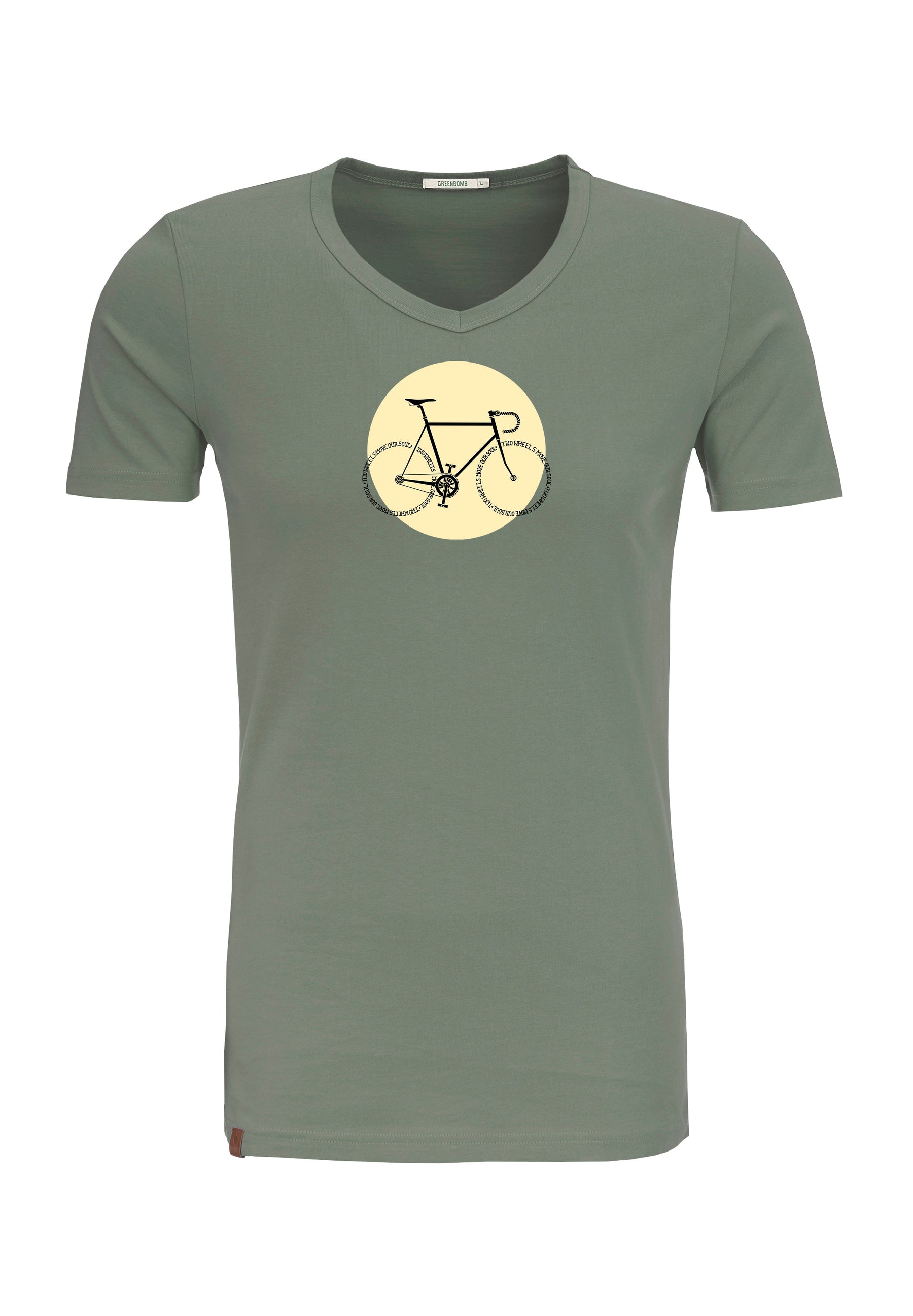 Pale Green: Lässiges T-Shirt aus Bio-Baumwolle für Herren [18371]
