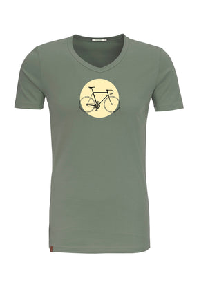 Pale Green: Lässiges T-Shirt aus Bio-Baumwolle für Herren [18371]