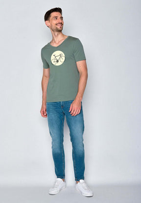 Grün:  Lässiges T-Shirt aus Bio-Baumwolle für Herren [18372]