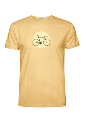 Pastel Yellow: Lässiges T-Shirt aus Bio-Baumwoll Mix für Herren [18377]
