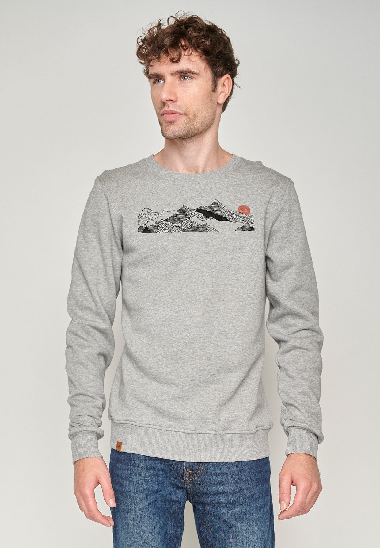 Heather Grey: Gemütliches Sweatshirt aus Bio-Baumwolle für Herren [1837]