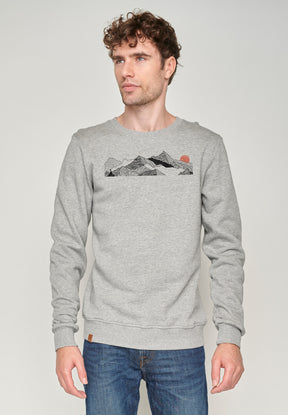 Heather Grey: Gemütliches Sweatshirt aus Bio-Baumwolle für Herren [1837]
