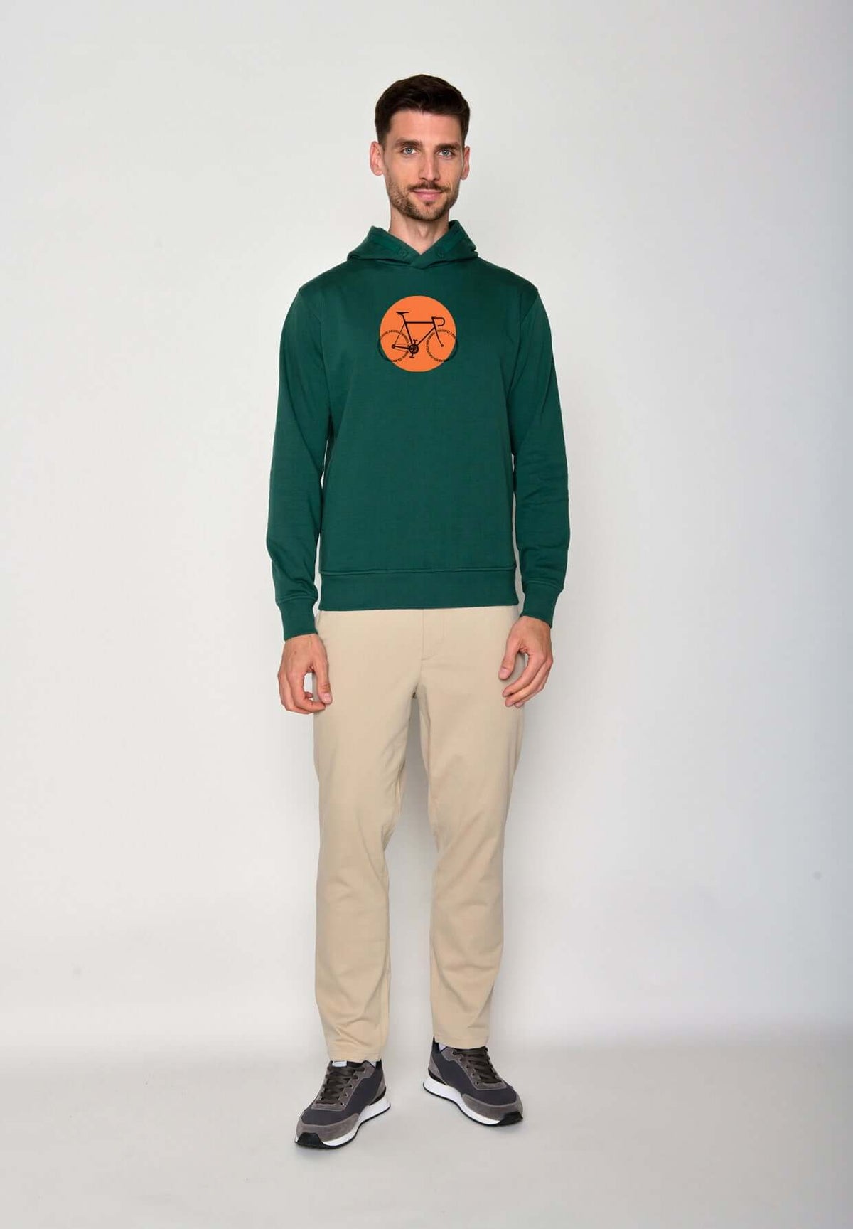 Grün:  Kuschliger Hoodie aus Bio-Baumwolle für Herren [18385]