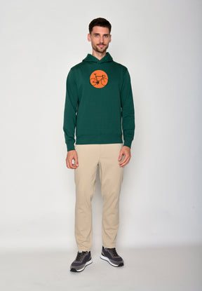 Grün:  Kuschliger Hoodie aus Bio-Baumwolle für Herren [18385]