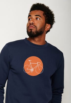 Blau:  Gemütliches Sweatshirt aus Bio-Baumwolle für Herren [18390]