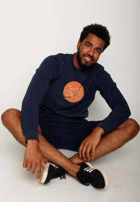 Navy: Gemütliches Sweatshirt aus Bio-Baumwolle für Herren [18391]