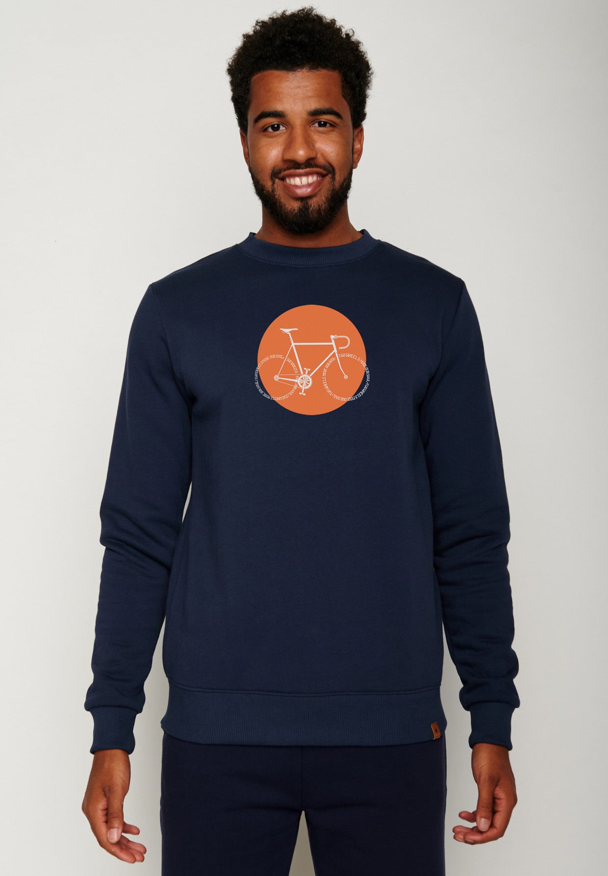 Blau:  Gemütliches Sweatshirt aus Bio-Baumwolle für Herren [18394]