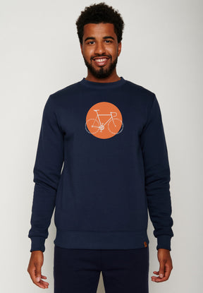 Blau:  Gemütliches Sweatshirt aus Bio-Baumwolle für Herren [18394]
