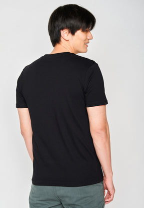 Black: Sportliches T-Shirt aus Bio-Baumwolle für Herren [18398]