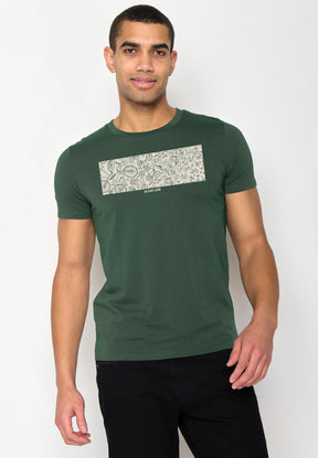 Bottle Green: Sportliches T-Shirt aus Bio-Baumwolle für Herren [18402]