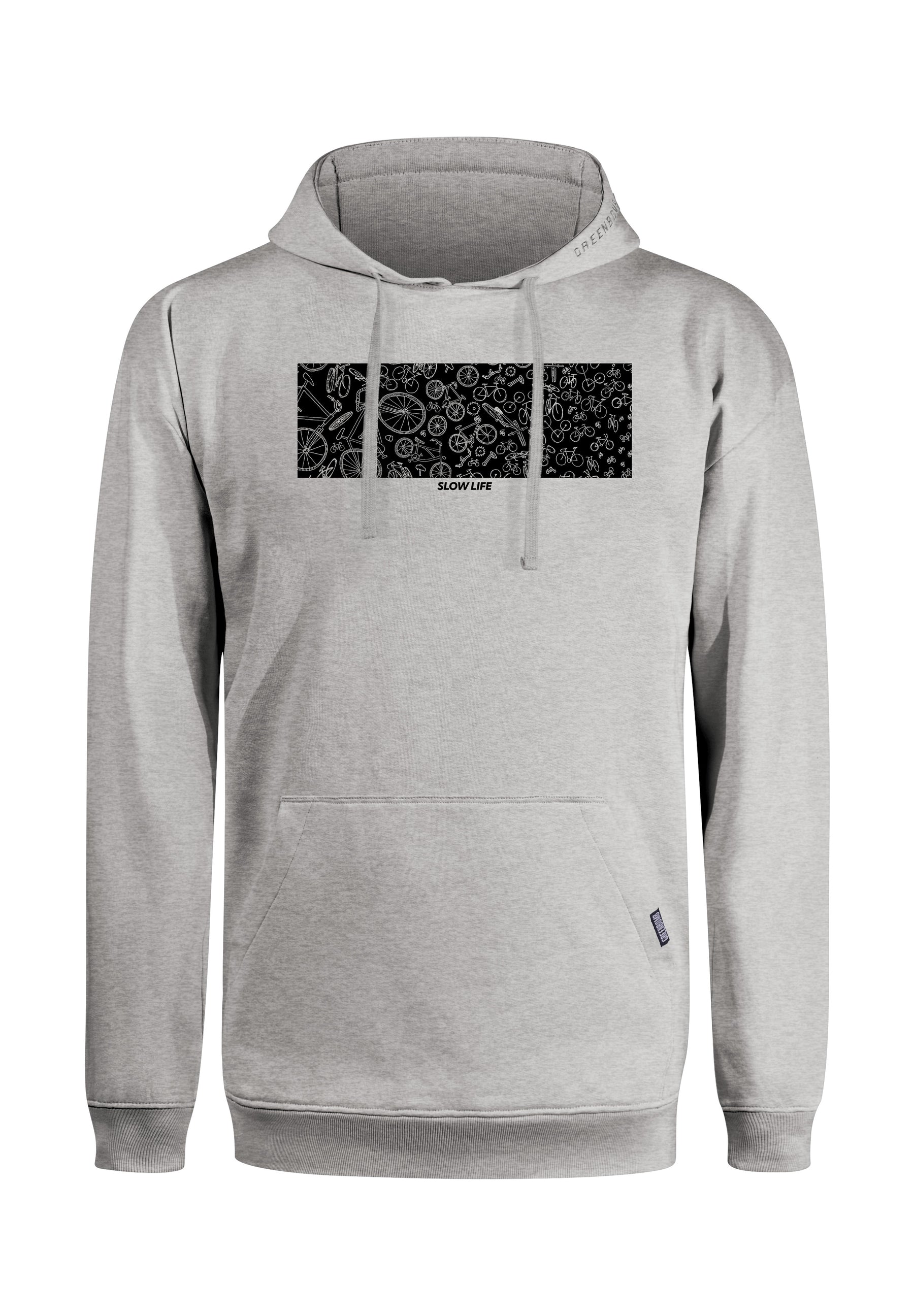 Grau:  Gemütlicher Hoodie aus Bio-Baumwolle für Herren [18406]