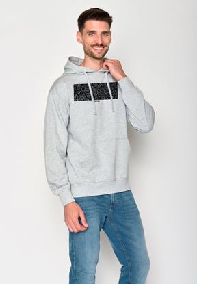 Grau:  Gemütlicher Hoodie aus Bio-Baumwolle für Herren [18408]