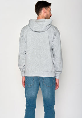 Grau:  Gemütlicher Hoodie aus Bio-Baumwolle für Herren [18409]