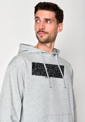 Grau:  Gemütlicher Hoodie aus Bio-Baumwolle für Herren [18410]