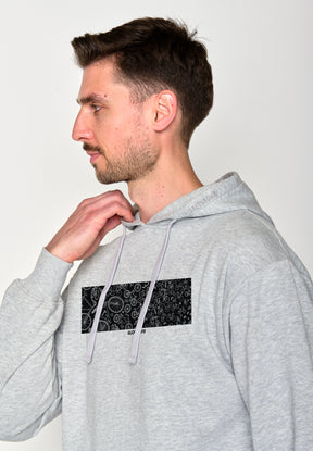 Grau:  Gemütlicher Hoodie aus Bio-Baumwolle für Herren [18411]