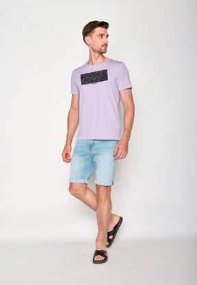 Lila:  Lässiges T-Shirt aus Bio-Baumwolle für Herren [18414]