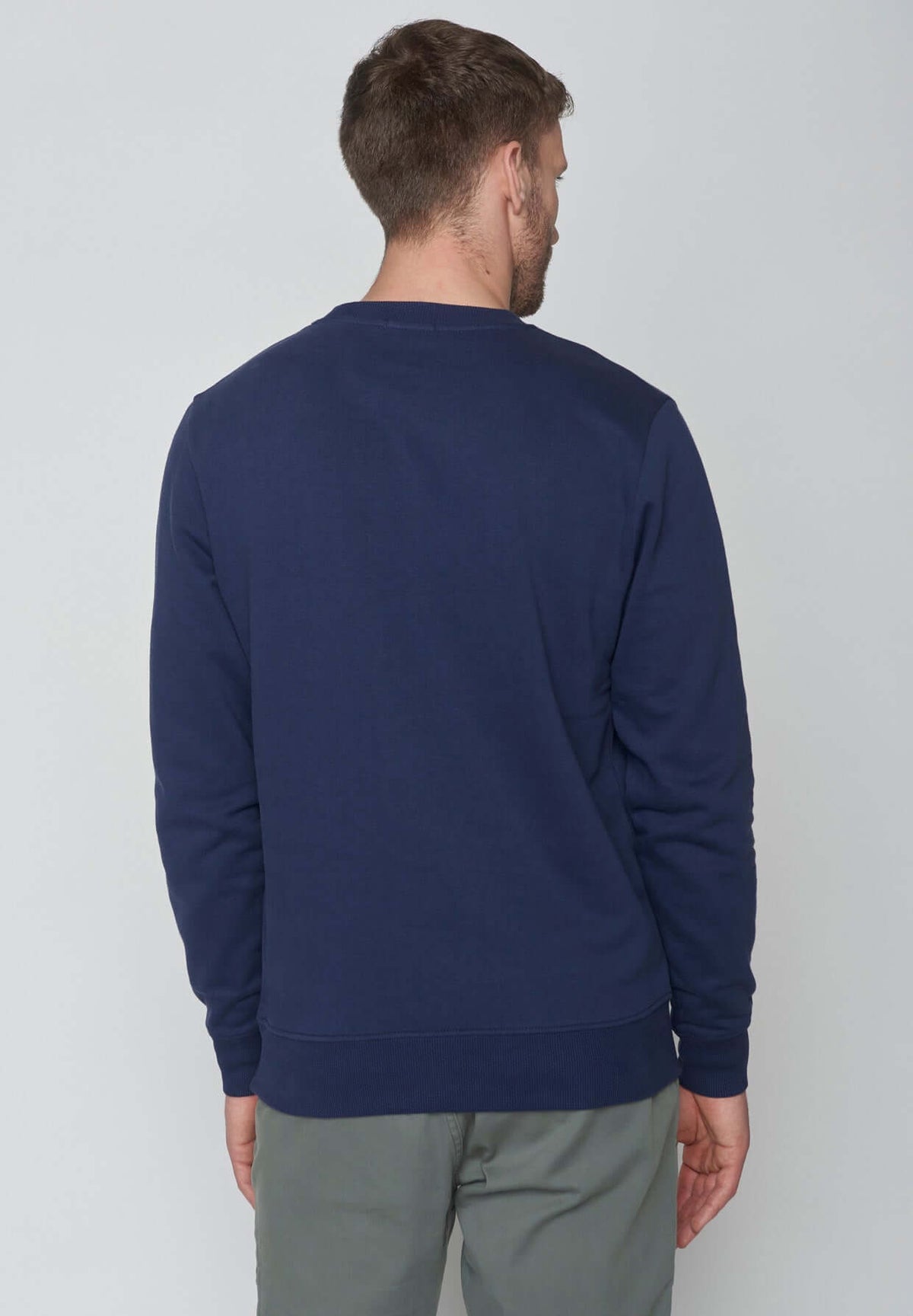 Blau:  Gemütliches Sweatshirt aus Bio-Baumwolle für Herren [18419]