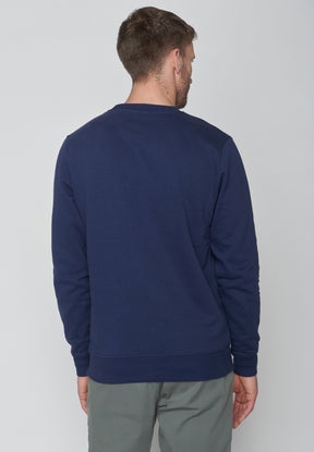 Navy: Gemütliches Sweatshirt aus Bio-Baumwolle für Herren [18419]