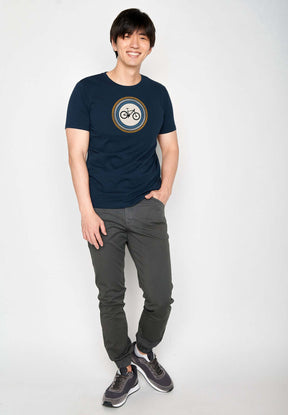 Blau:  Sportliches T-Shirt aus Bio-Baumwolle für Herren [18430]