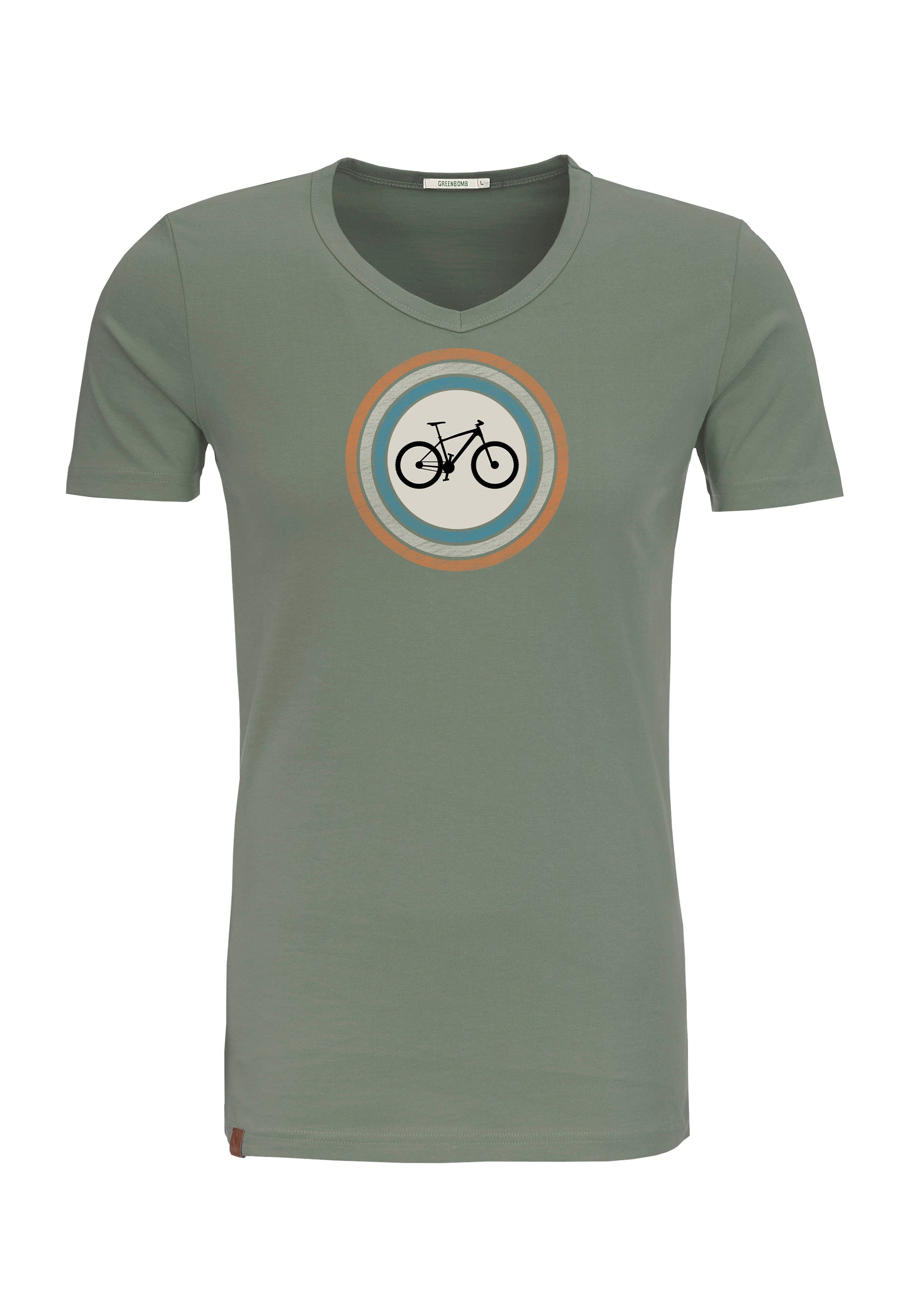 Grün:  Lässiges T-Shirt aus Bio-Baumwolle für Herren [18432]