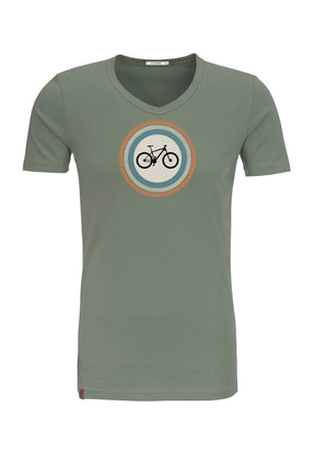 Pale Green: Lässiges T-Shirt aus Bio-Baumwolle für Herren [18432]