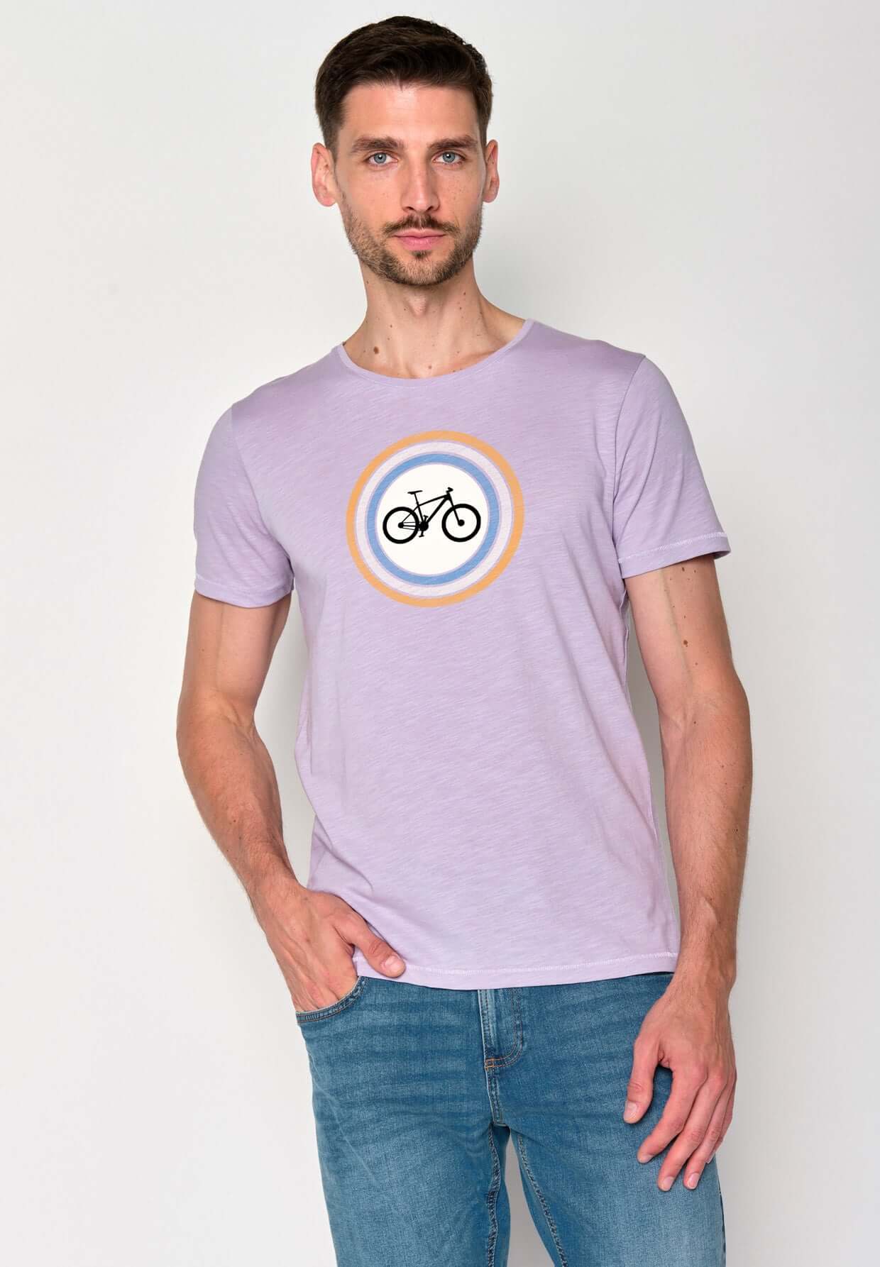 Lila:  Lässiges T-Shirt aus Bio-Baumwolle für Herren [18440]