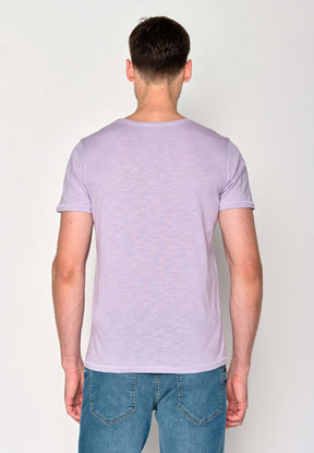 Lila:  Lässiges T-Shirt aus Bio-Baumwolle für Herren [18441]