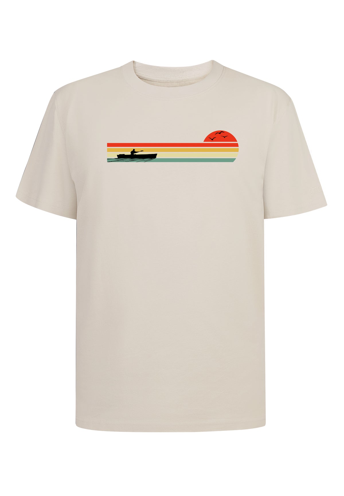 Creme White: Lässiges Oversize-T-Shirt aus Bio-Baumwolle für Herren [18450]