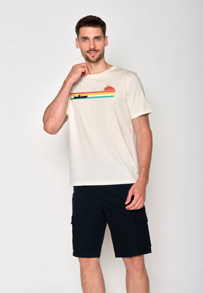 Weiß:  Lässiges T-Shirt aus Bio-Baumwolle für Herren [18452]