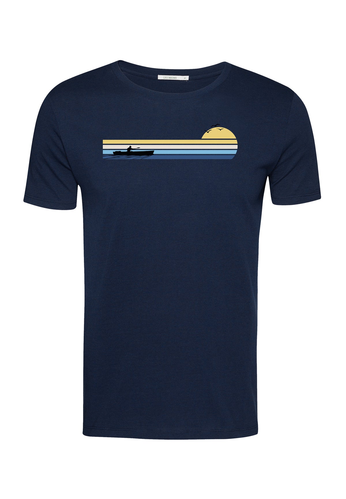 Navy: Sportliches T-Shirt aus Bio-Baumwolle für Herren [18459]