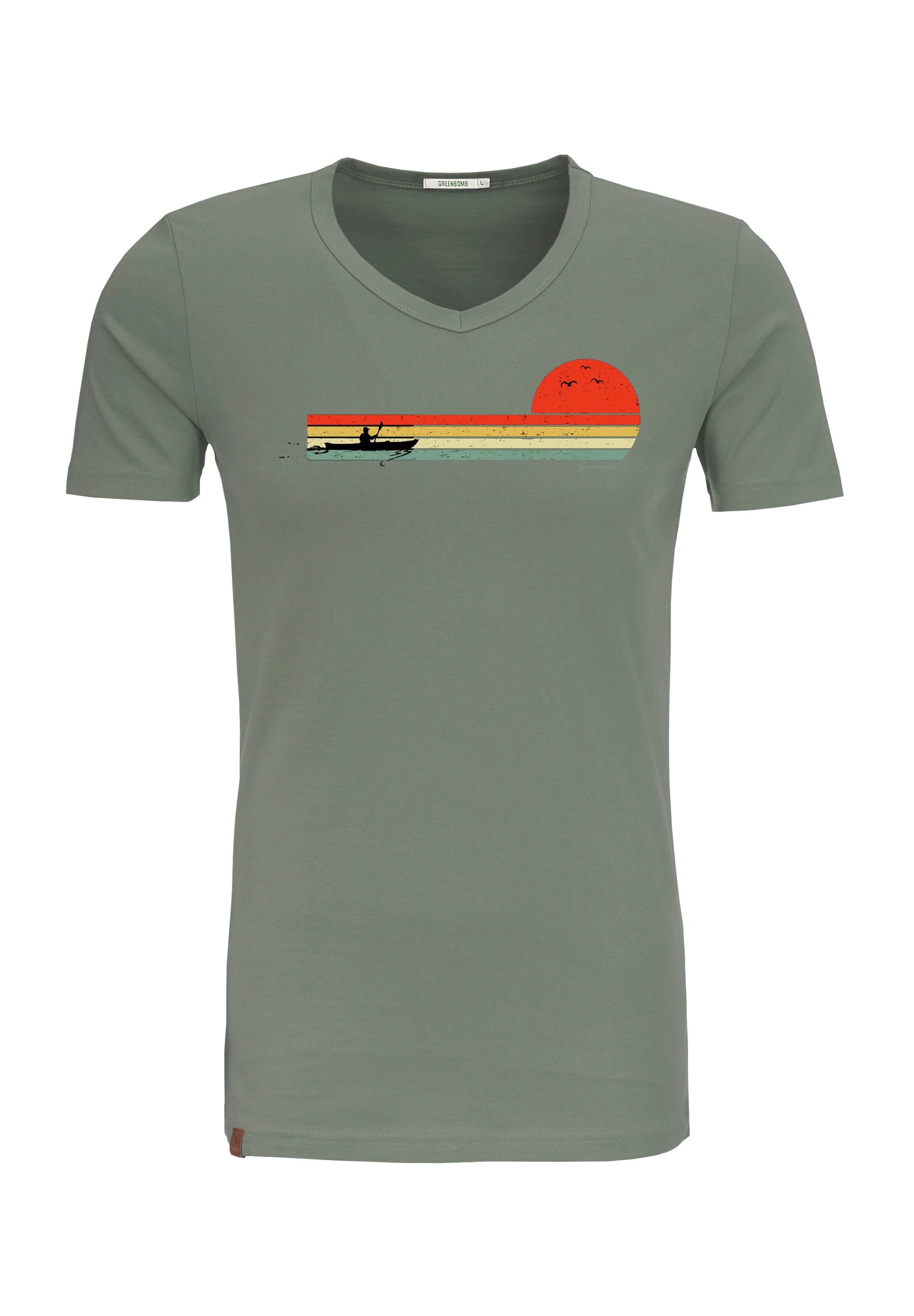 Grün:  Lässiges T-Shirt aus Bio-Baumwolle für Herren [18460]
