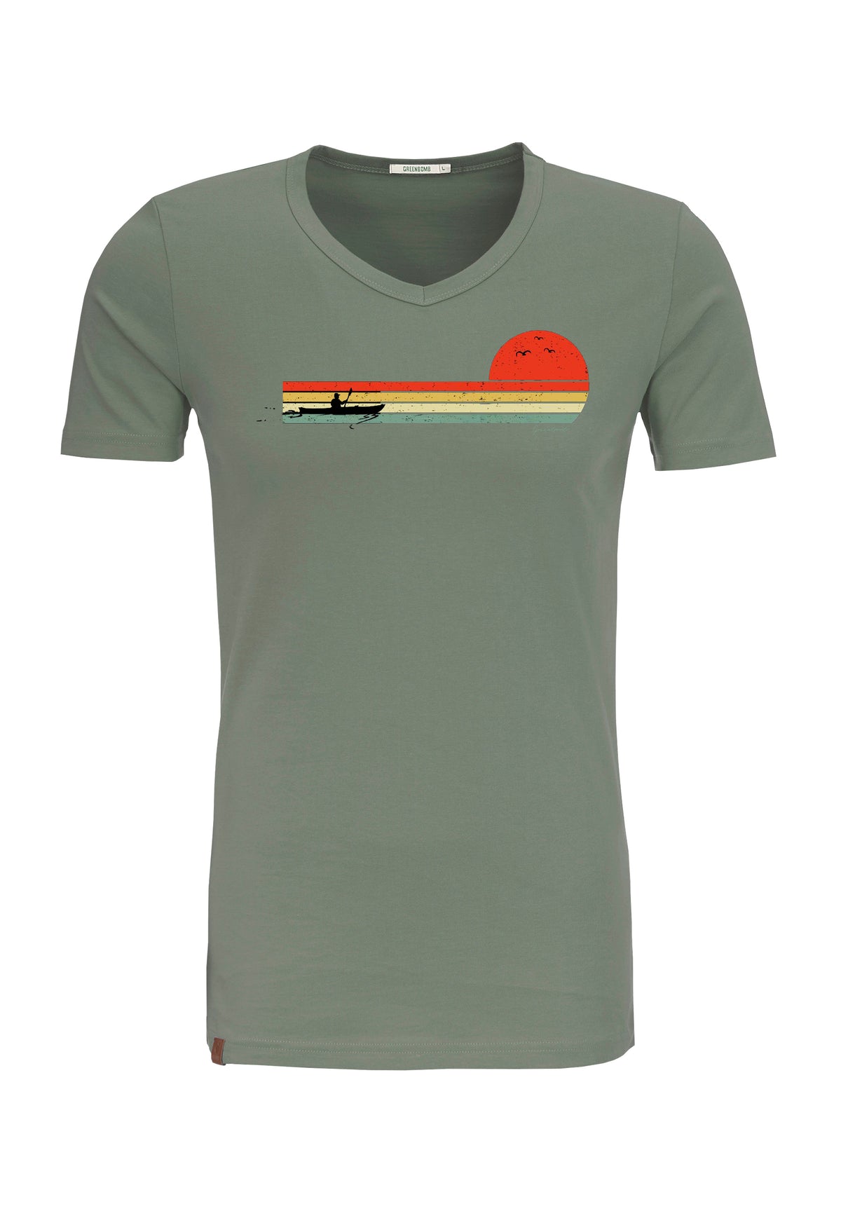 Pale Green: Lässiges T-Shirt aus Bio-Baumwolle für Herren [18460]