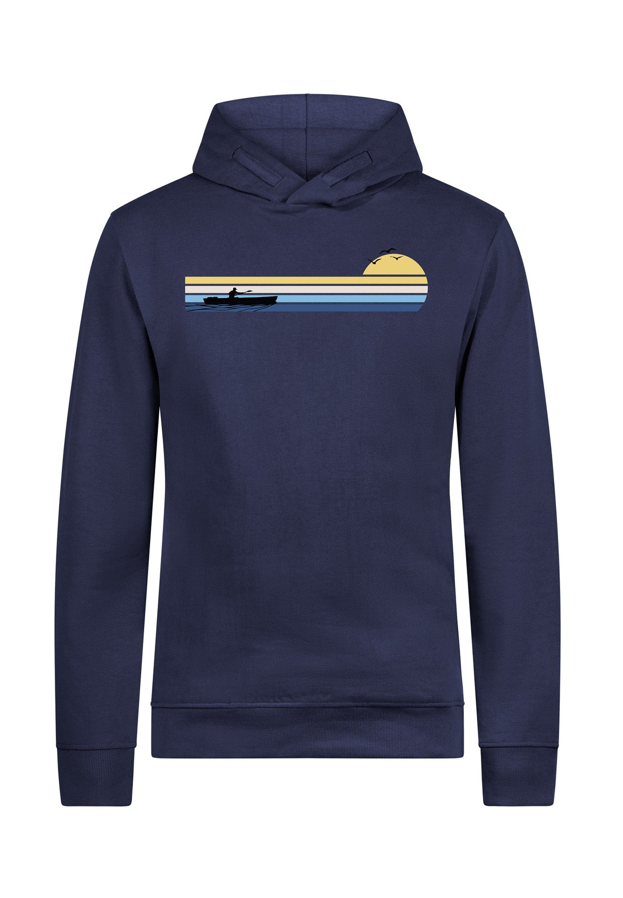 Navy: Kuschliger Hoodie aus Bio-Baumwolle für Herren [18476]
