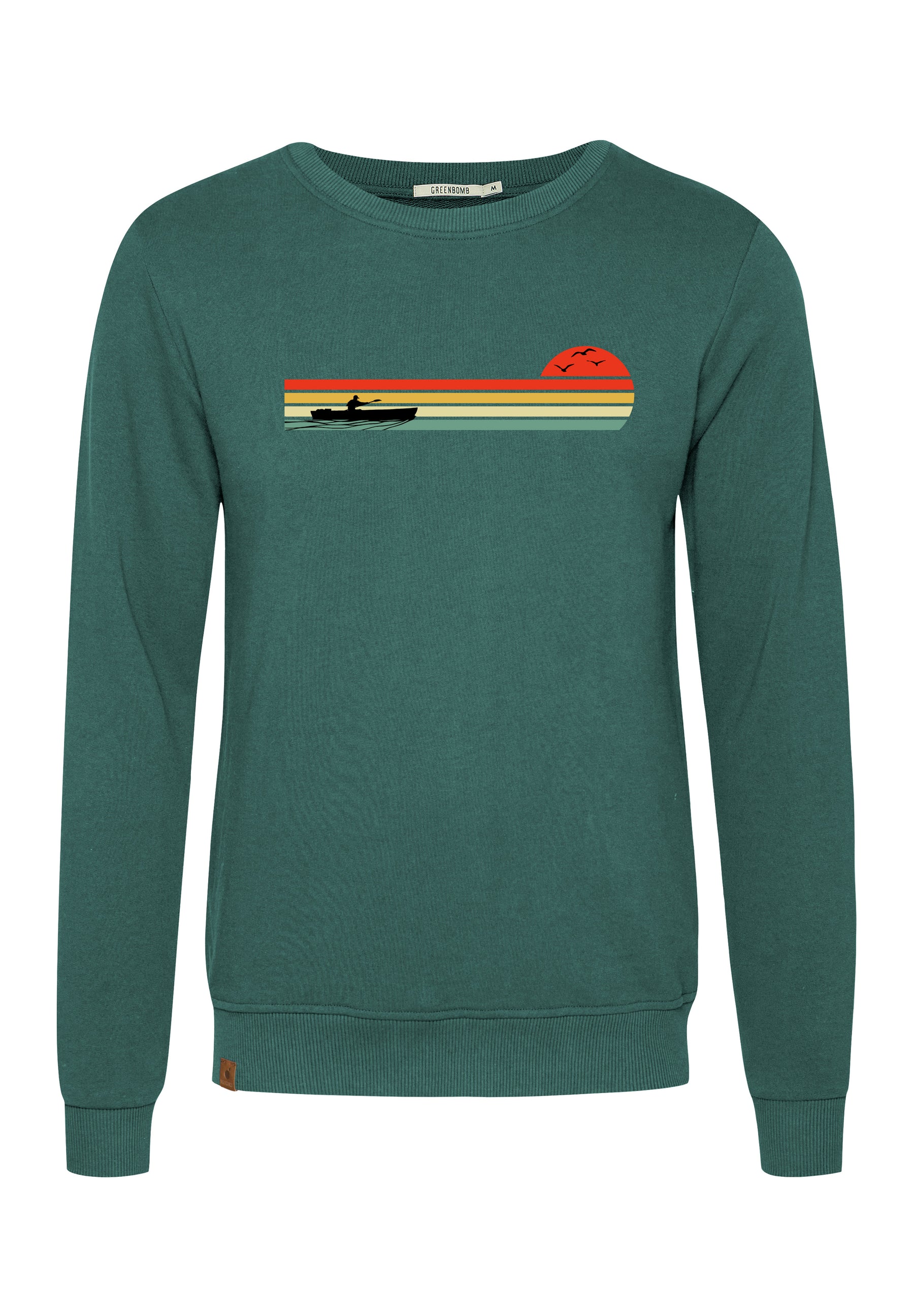 Jungle Green: Gemütliches Sweatshirt aus Bio-Baumwolle für Herren [18477]