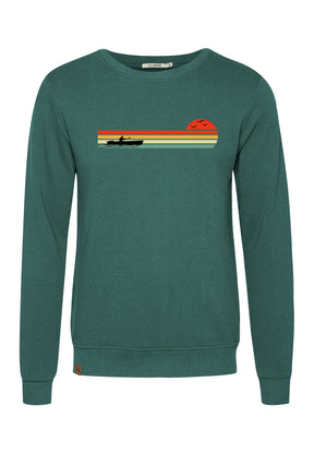 Jungle Green: Gemütliches Sweatshirt aus Bio-Baumwolle für Herren [18477]