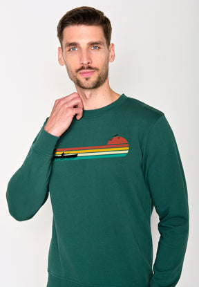 Jungle Green: Gemütliches Sweatshirt aus Bio-Baumwolle für Herren [18481]