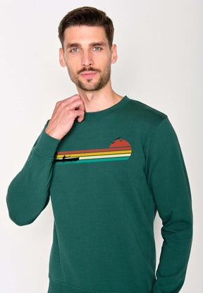 Grün:  Gemütliches Sweatshirt aus Bio-Baumwolle für Herren [18481]