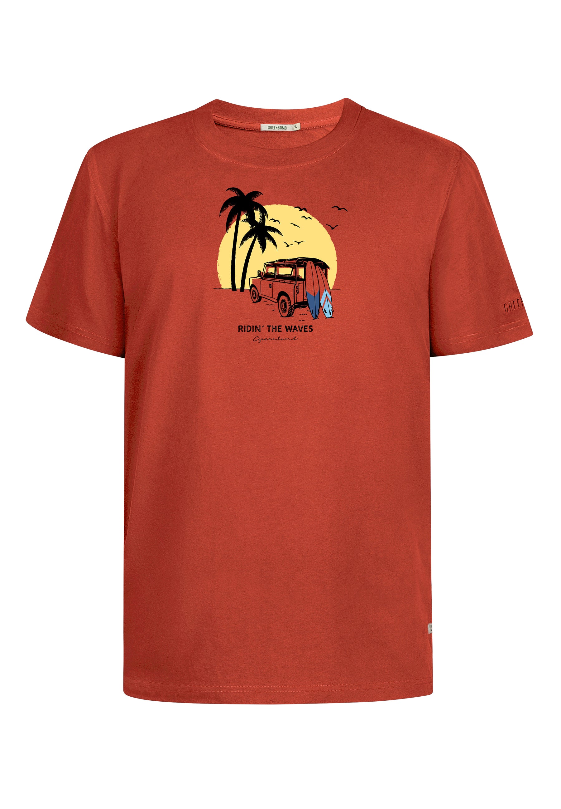 Clay Red: Lässiges Oversize-T-Shirt aus Bio-Baumwolle für Herren [18483]