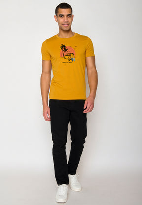 Gelb:  Sportliches T-Shirt aus Bio-Baumwolle für Herren [18492]