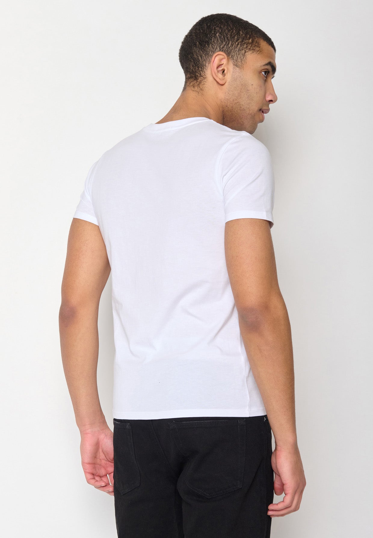 Weiß:  Sportliches T-Shirt aus Bio-Baumwolle für Herren [18496]