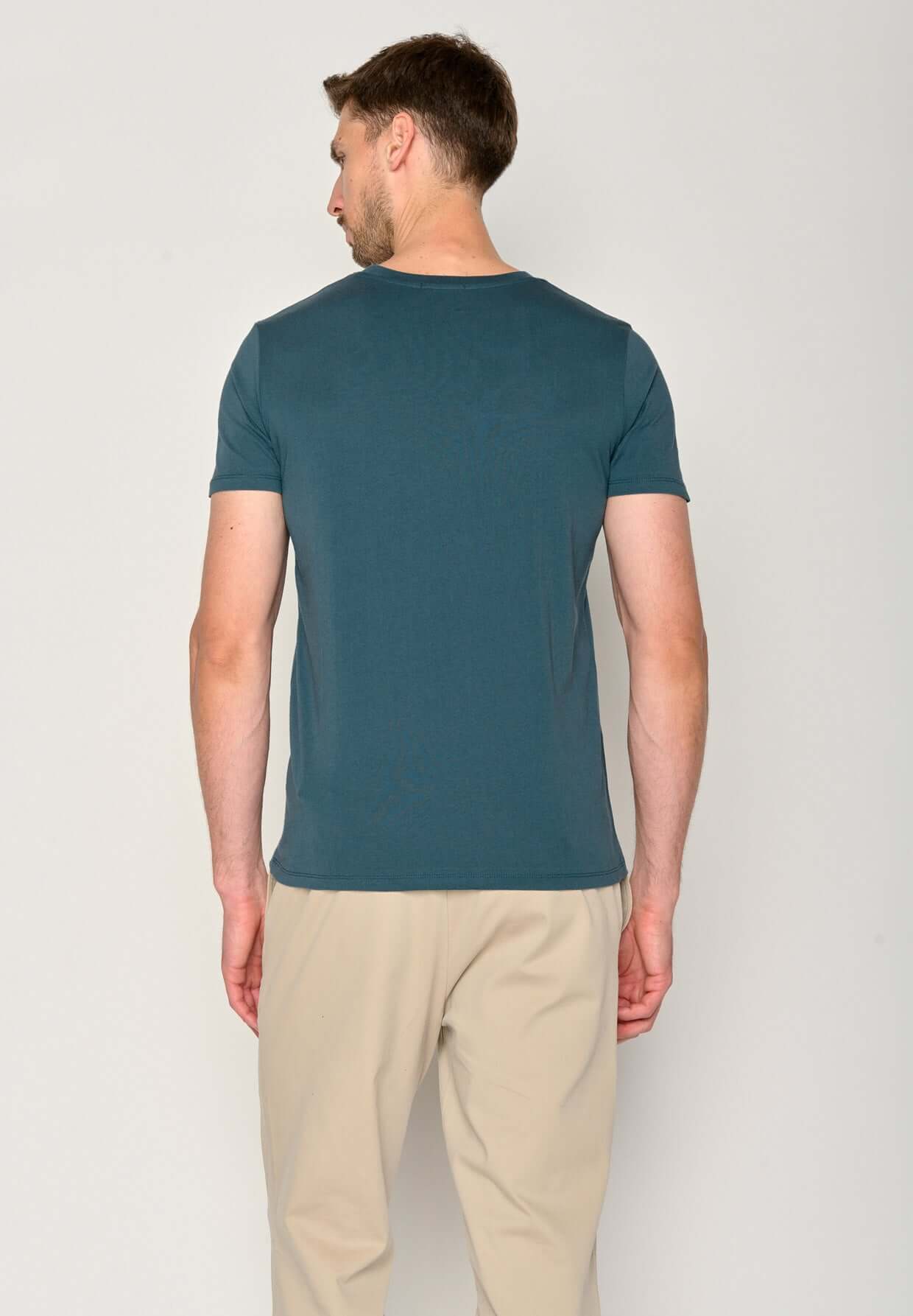 Blau:  Sportliches T-Shirt aus Bio-Baumwolle für Herren [18522]