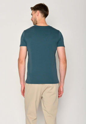Blau:  Sportliches T-Shirt aus Bio-Baumwolle für Herren [18522]