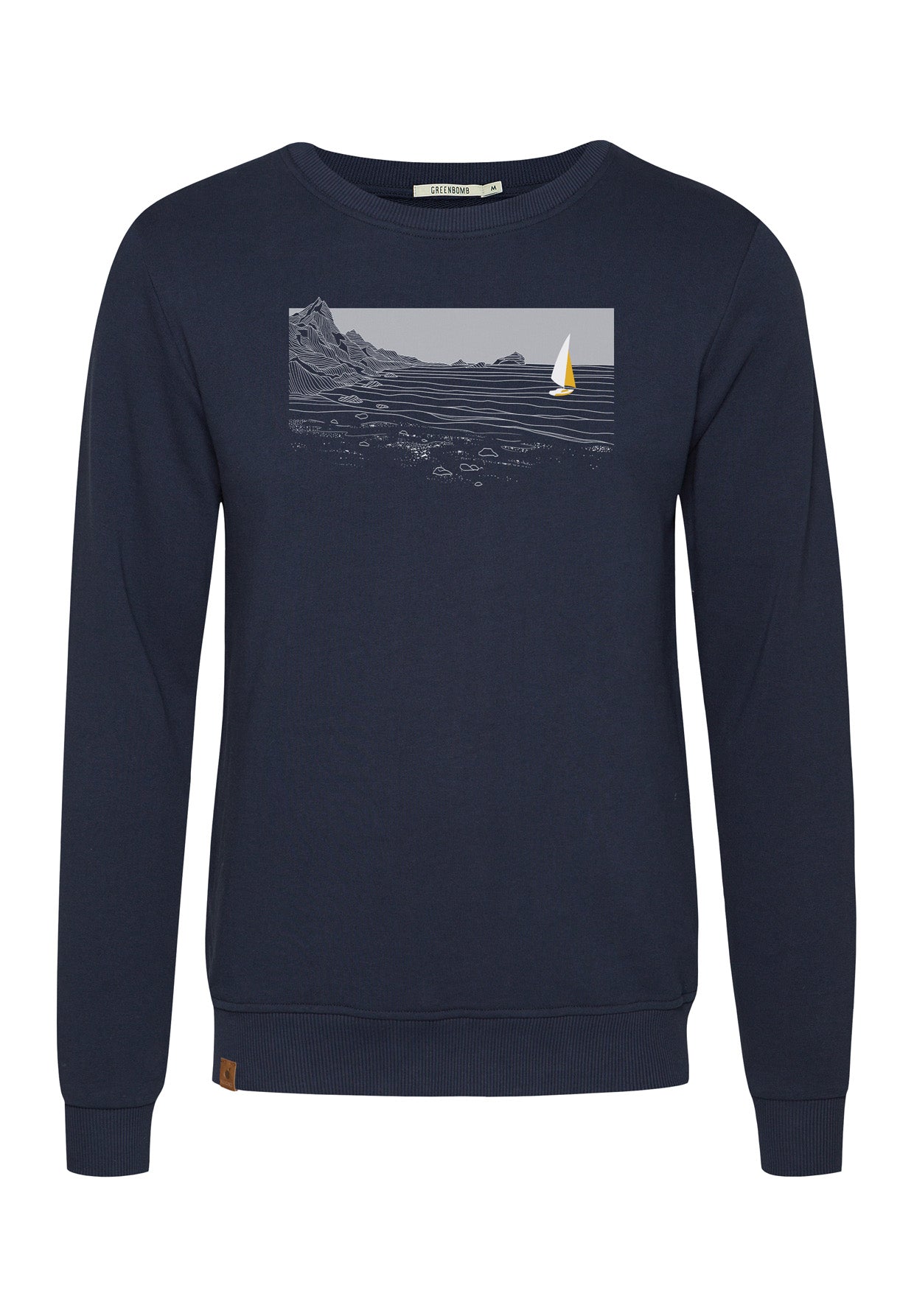 Blau:  Gemütliches Sweatshirt aus Bio-Baumwolle für Herren [18529]