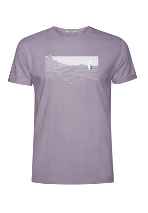 Lilac: Lässiges T-Shirt aus Bio-Baumwoll Mix für Herren [18537]